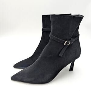 Steve Madden Layan Pointed Toe Heel Bootie Women's Black Size US10M EU41